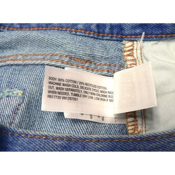 Universal Thread Womens 90s Baggy Distressed Cotton Button Fly Blue Jeans Size 4 - Picture 10 of 10